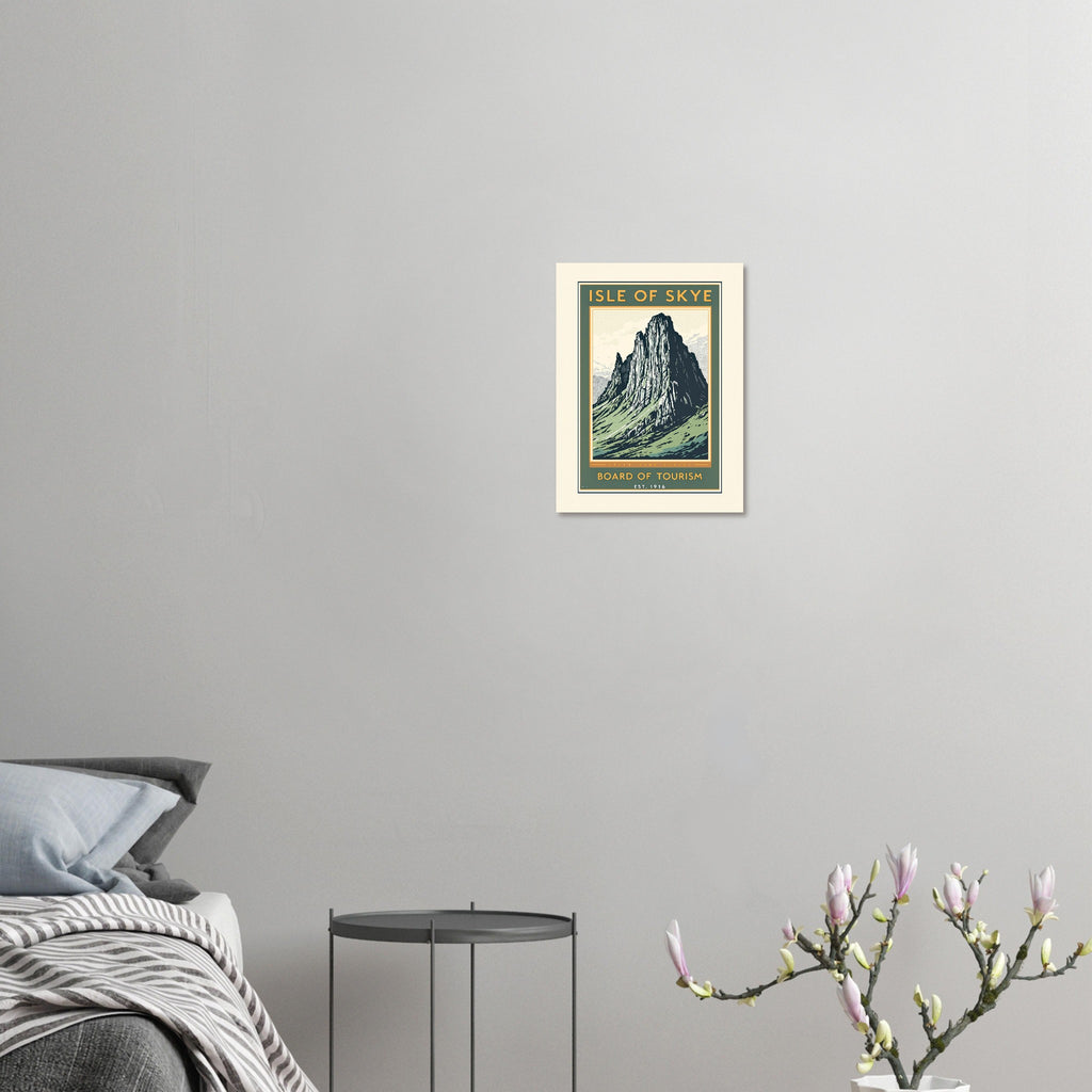 Isle Of Skye Vintage Travel Poster Art Print — detail view | Wild Thread Co