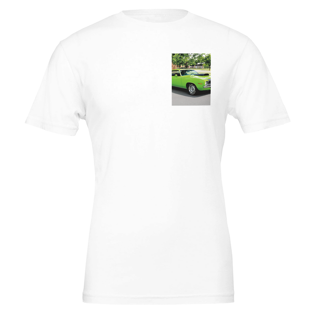 Plymouth Cuda 1970 T-Shirt — detail view | Wild Thread Co