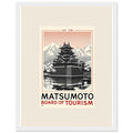 Matsumoto Vintage Travel Poster Framed Art Print — detail view | Wild Thread Co