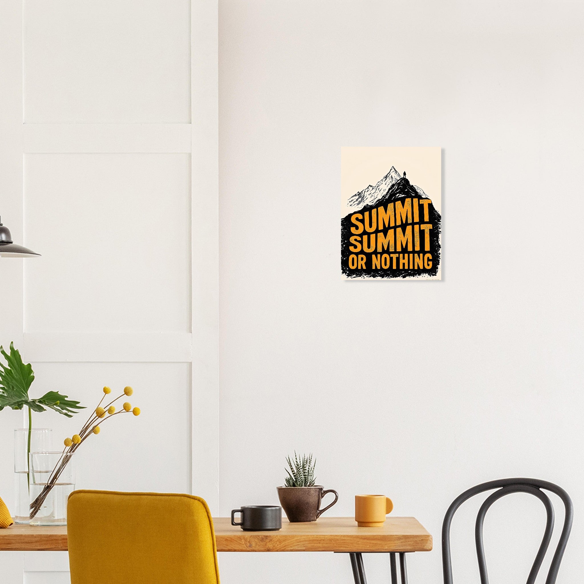 Summit or Nothing Mountain Art Print Art Print — detail view | Wild Thread Co
