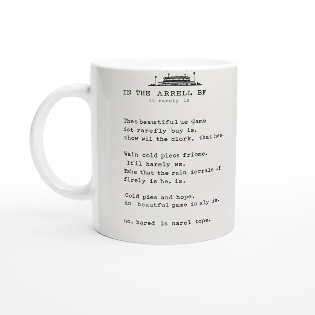 Football Terrace Poem Mug Coffee Tea Ceramic 11oz — Mug | Wild Thread Co
