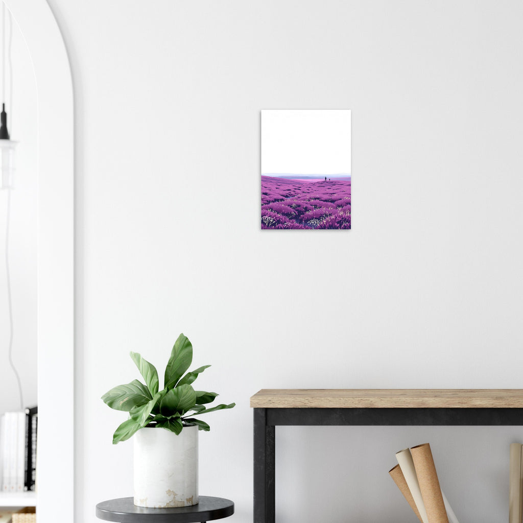 Purple Heather Moor August A1 Art Print Art Print — detail view | Wild Thread Co