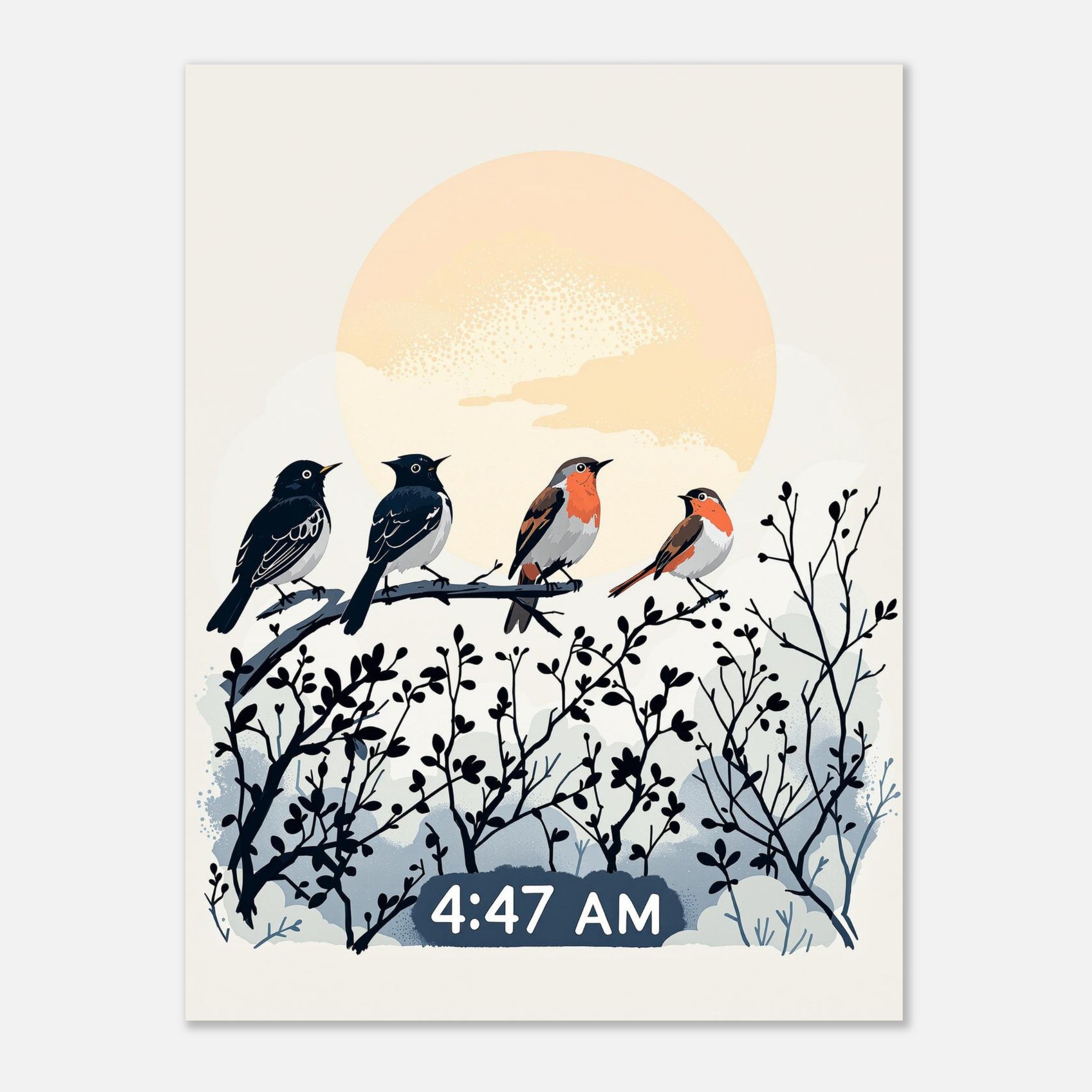 Dawn Chorus Bird Lover Gift Art Print Poster Wall Art UK — Art Print | Wild Thread Co