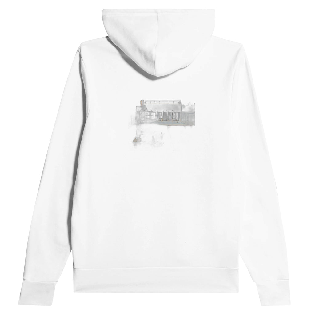 Art Deco Outdoor Lido Pool Hoodie — detail view | Wild Thread Co
