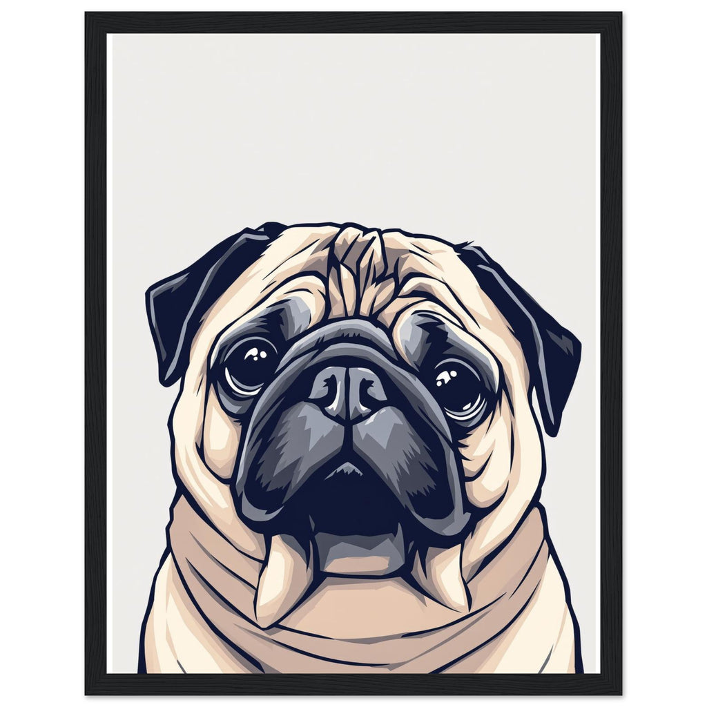 Pug Life Art Framed Print Wall Art Ready to Hang UK — Framed Art Print | Wild Thread Co UK