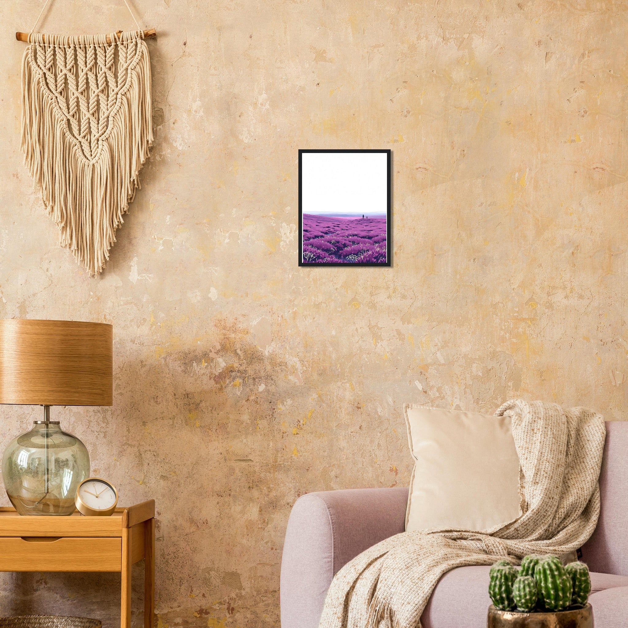 Heather Moor Purple August Framed Art Print — detail view | Wild Thread Co