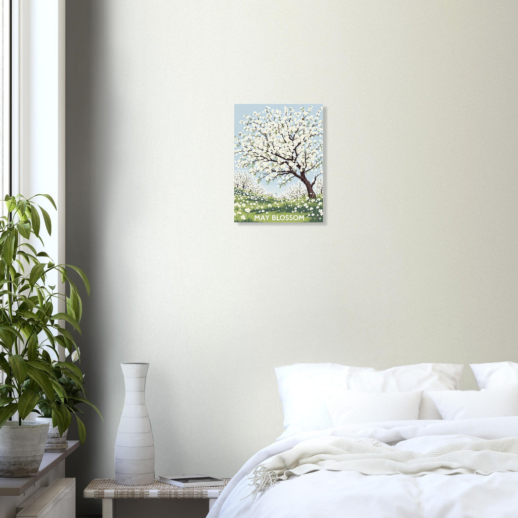 May Blossom Hawthorn Art Print Art Print — detail view | Wild Thread Co