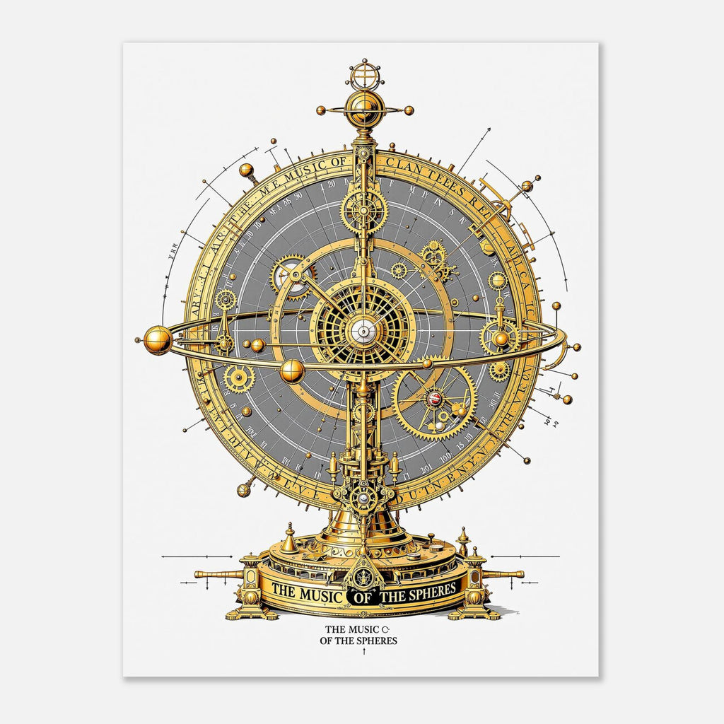 Victorian Mechanical Orrery Art Print Art Print — detail view | Wild Thread Co