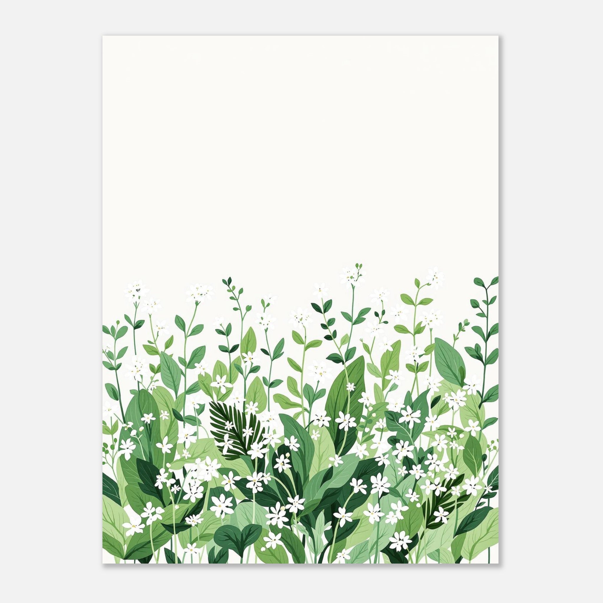 Wild Garlic Spring Woodland Art Print Print Material — detail view | Wild Thread Co