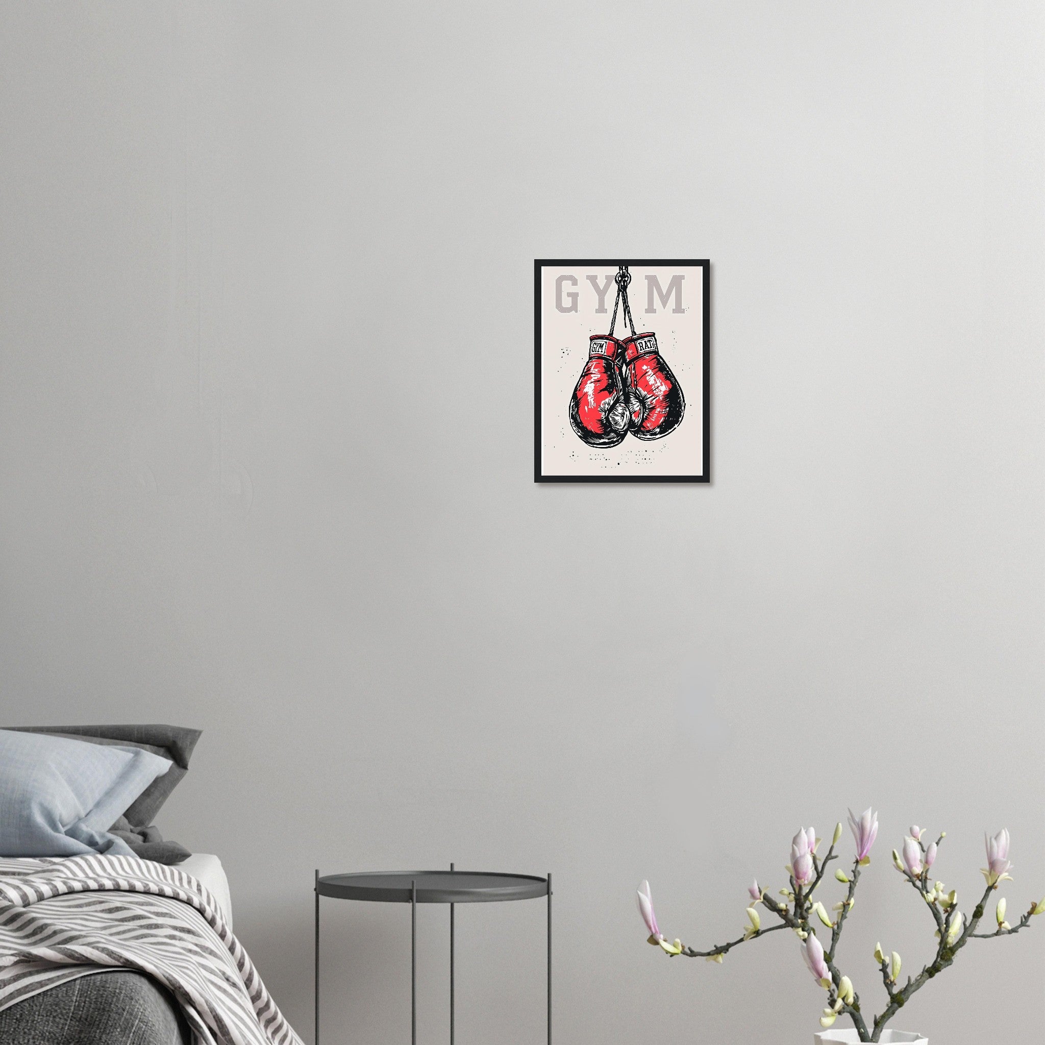 Retro Sports Boxing Framed Art Print — detail view | Wild Thread Co