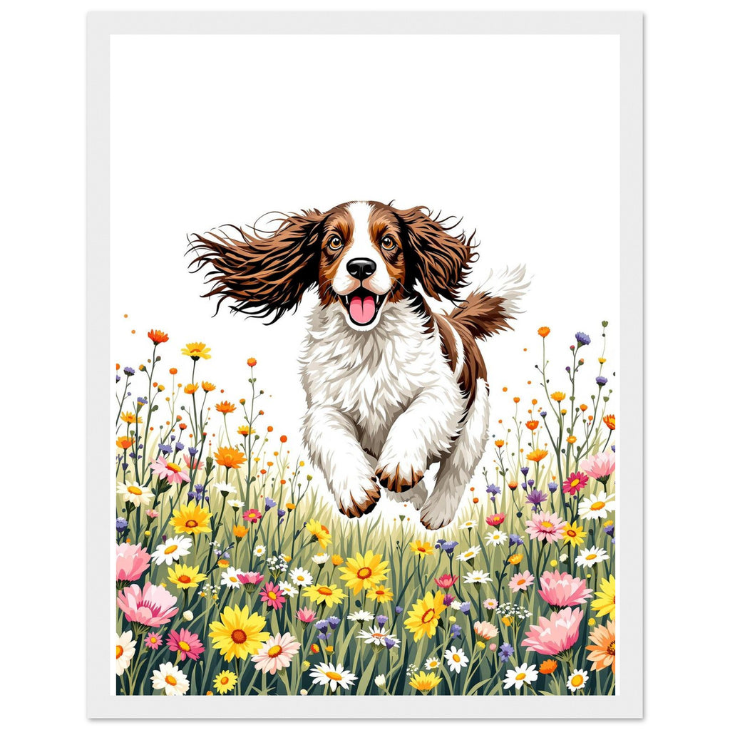 Cocker Spaniel Field Art Framed Print Wall Art Ready to Hang UK — Framed Art Print | Wild Thread Co