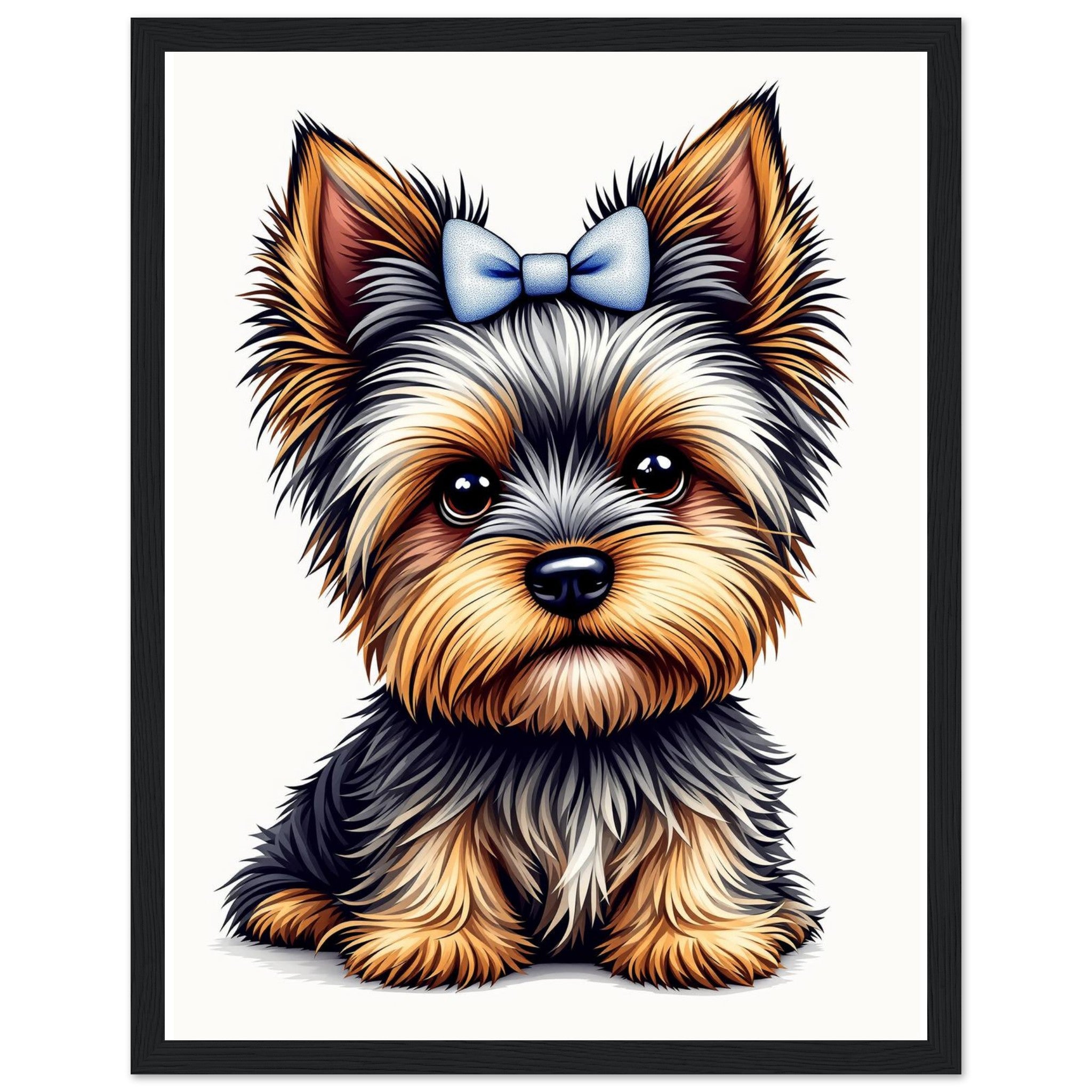 Yorkshire Terrier Art Framed Print Wall Art Ready to Hang UK — Framed Art Print | Wild Thread Co UK