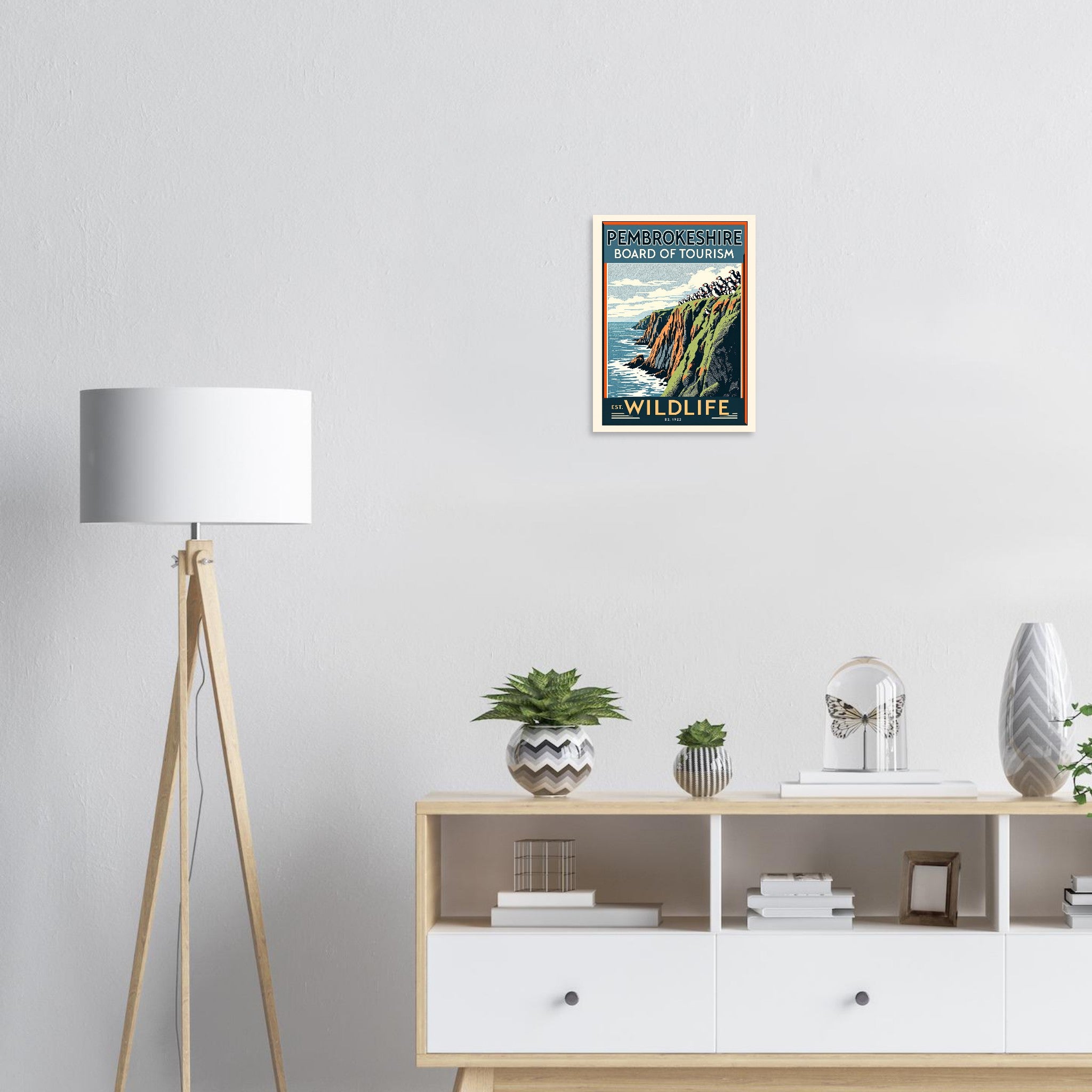 Pembrokeshire Vintage Travel Poster — Art Print | Wild Thread Co UK