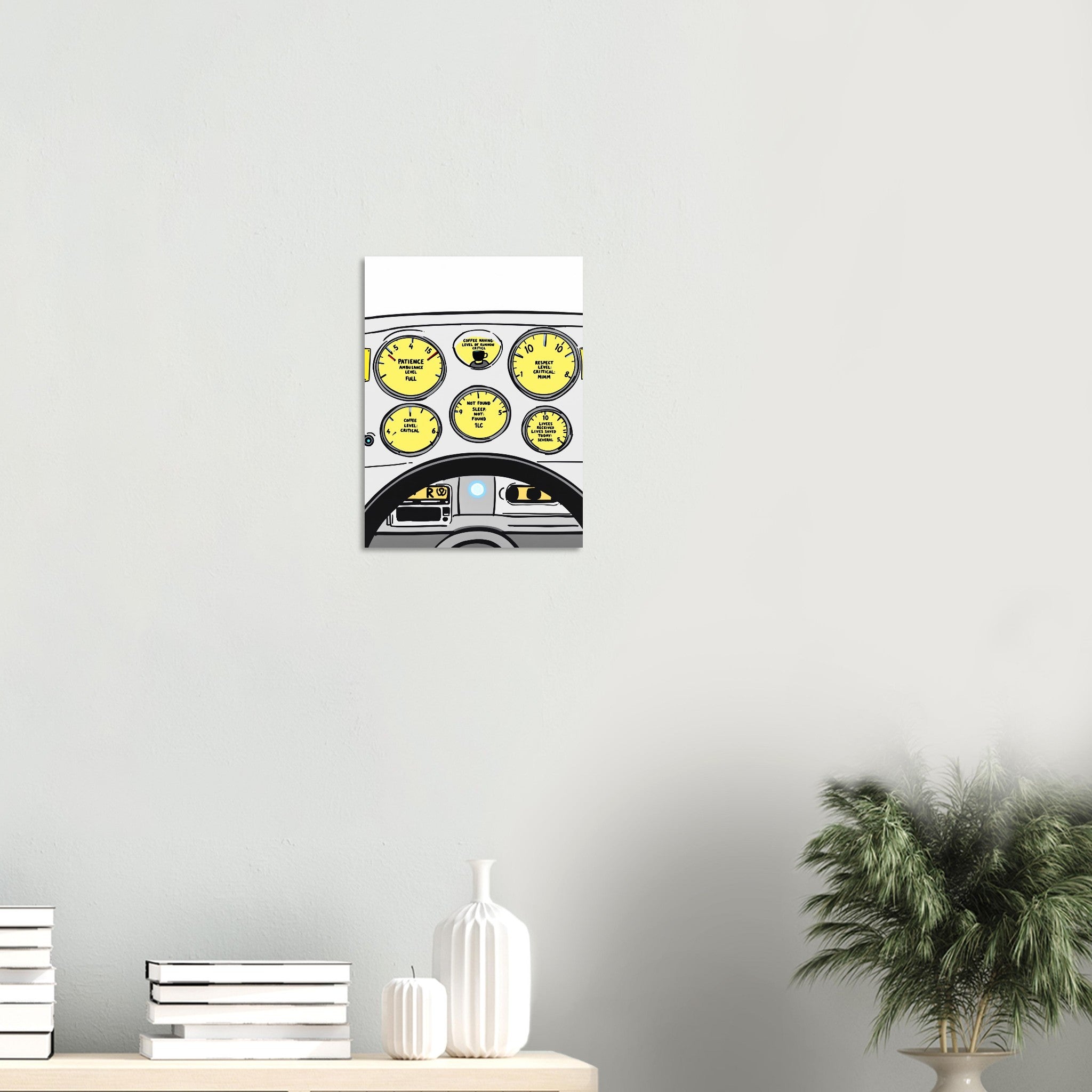 Paramedic Ambulance Dashboard Art Print Art Print — detail view | Wild Thread Co