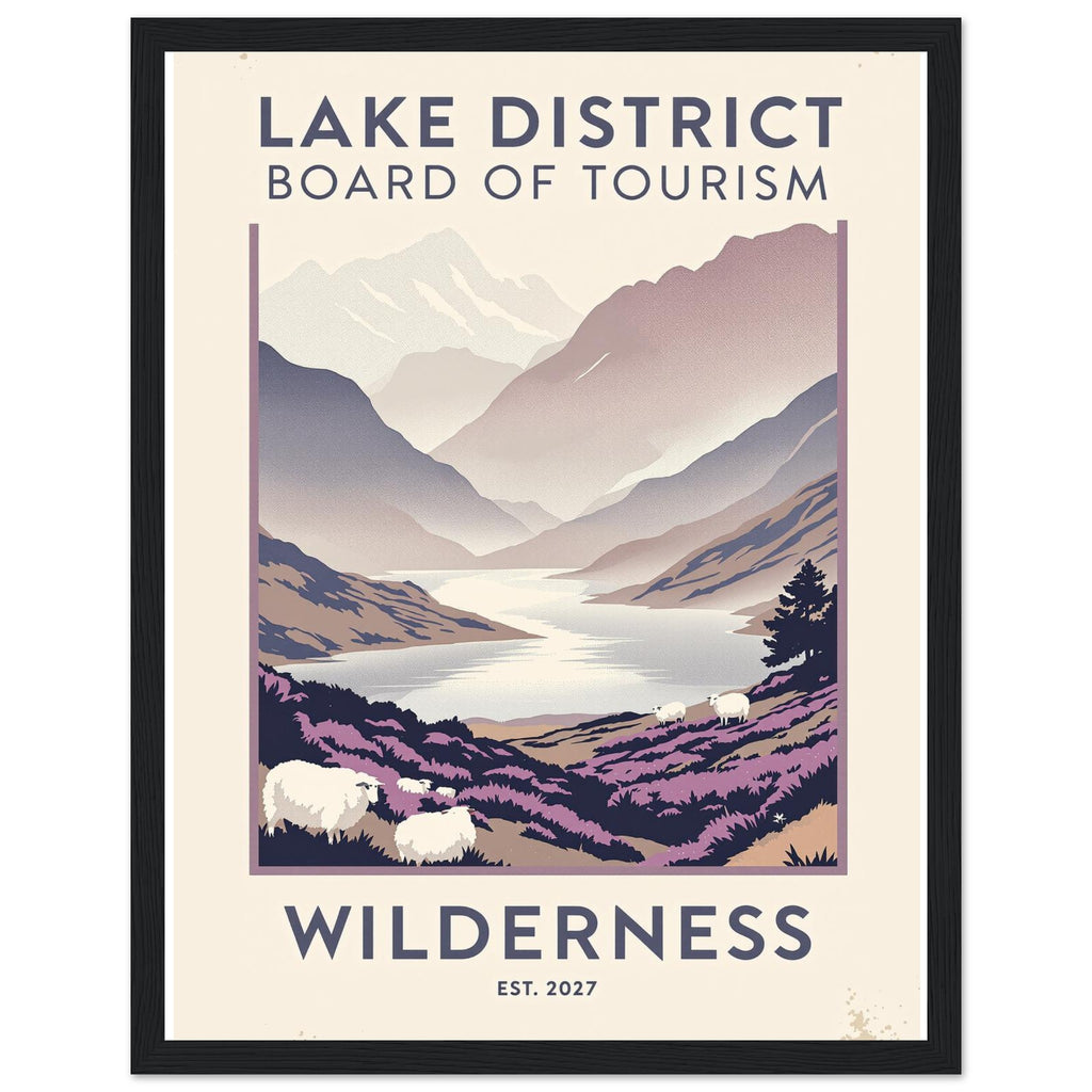 Lake District Vintage Travel Poster — Framed Art Print | Wild Thread Co UK