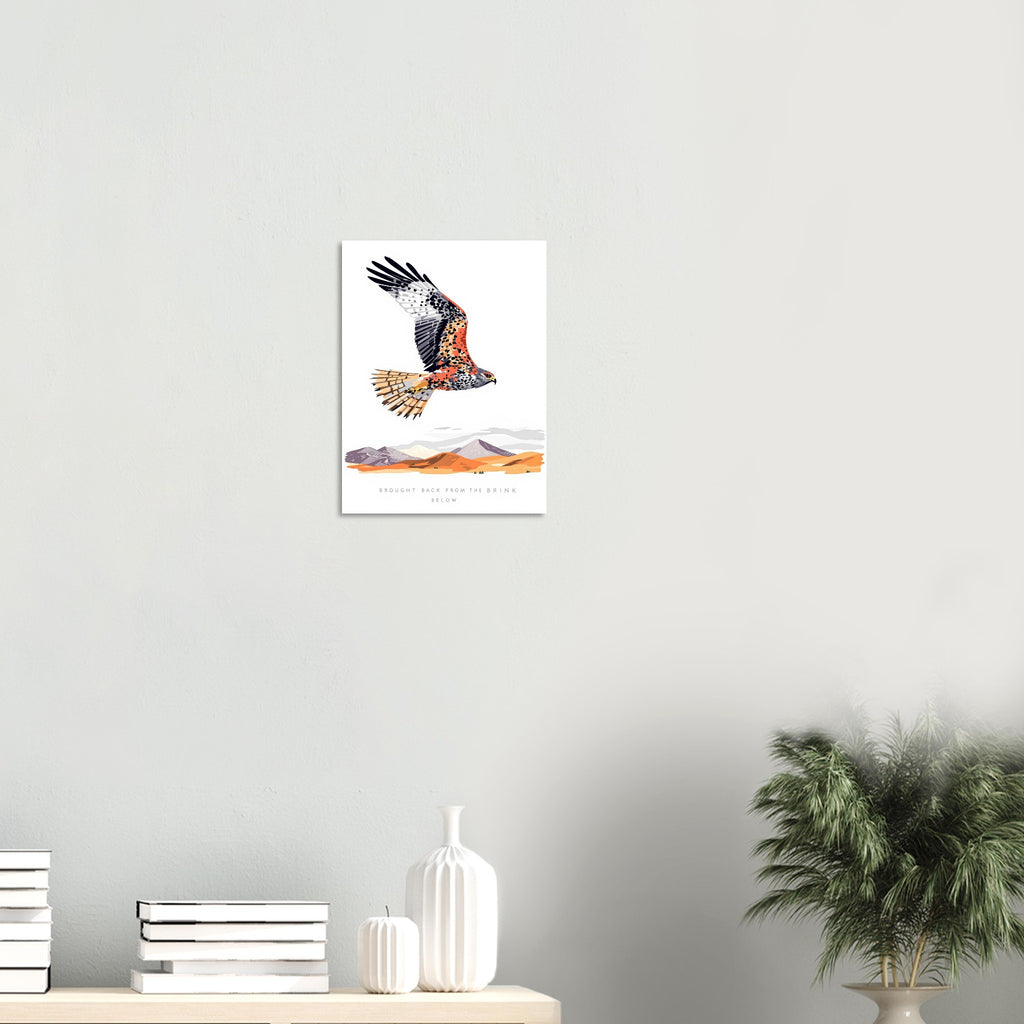 Red Kite Welsh Wildlife A1 Art Print Art Print — detail view | Wild Thread Co