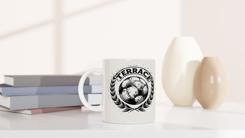 Retro Football Terrace Poetry Mug — detail view | Wild Thread Co