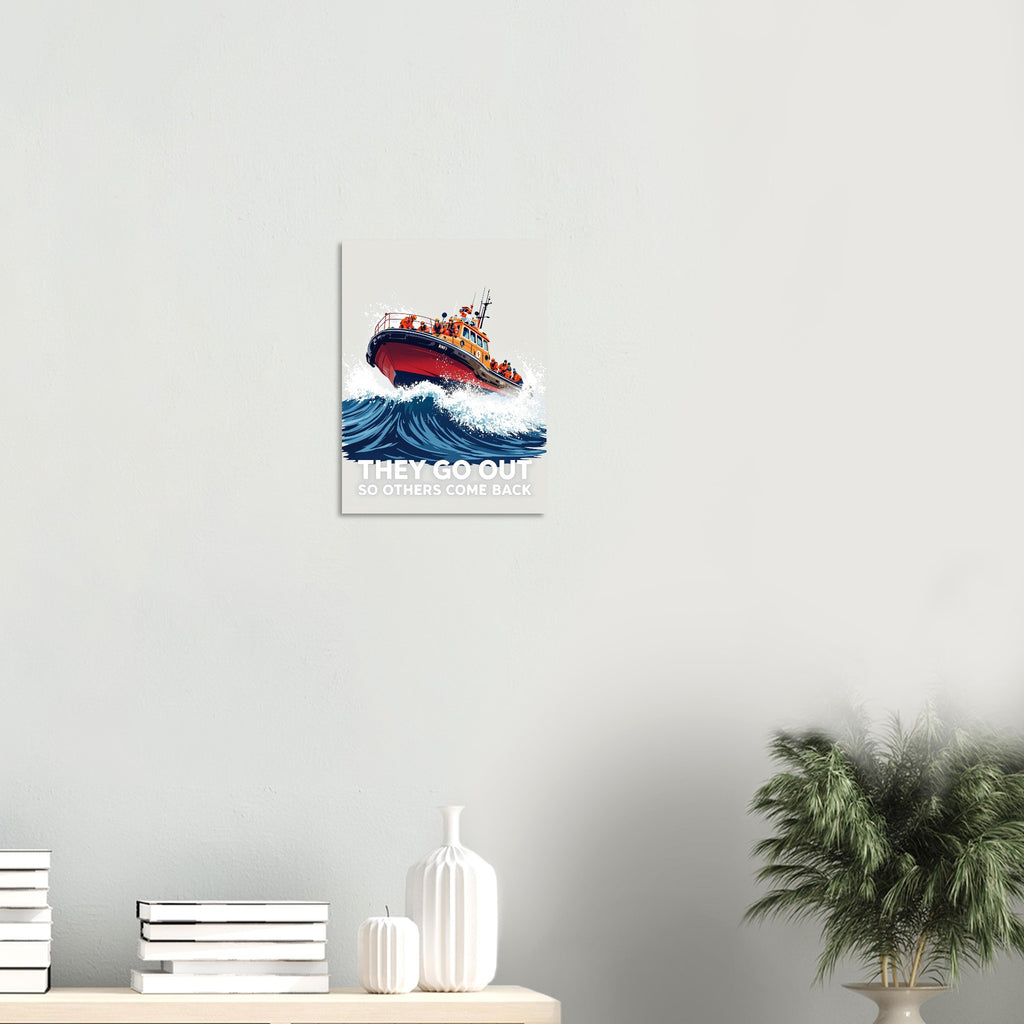 RNLI Lifeboat Rescue Art Print Art Print — detail view | Wild Thread Co