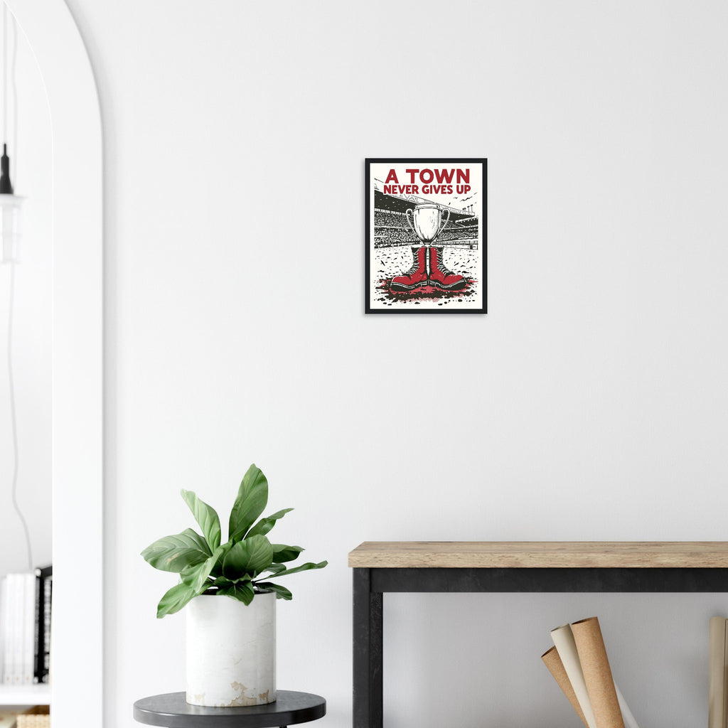 Retro Rugby Northern Grit Framed Art Print — detail view | Wild Thread Co