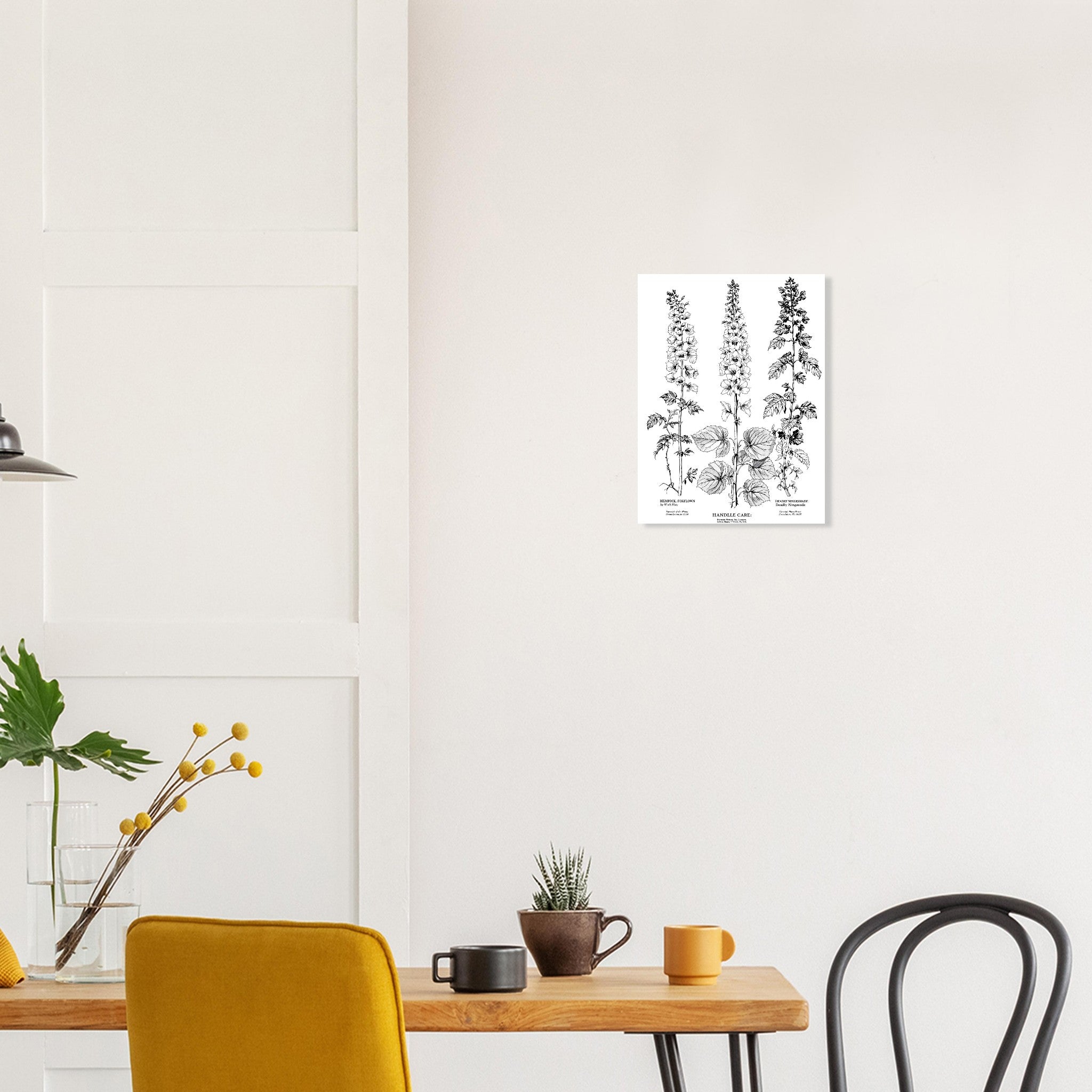Victorian Poisonous Plants Botanical A1 Dark Academia Art UK Art Print Poster Wa Art Print — detail view | Wild Thread Co