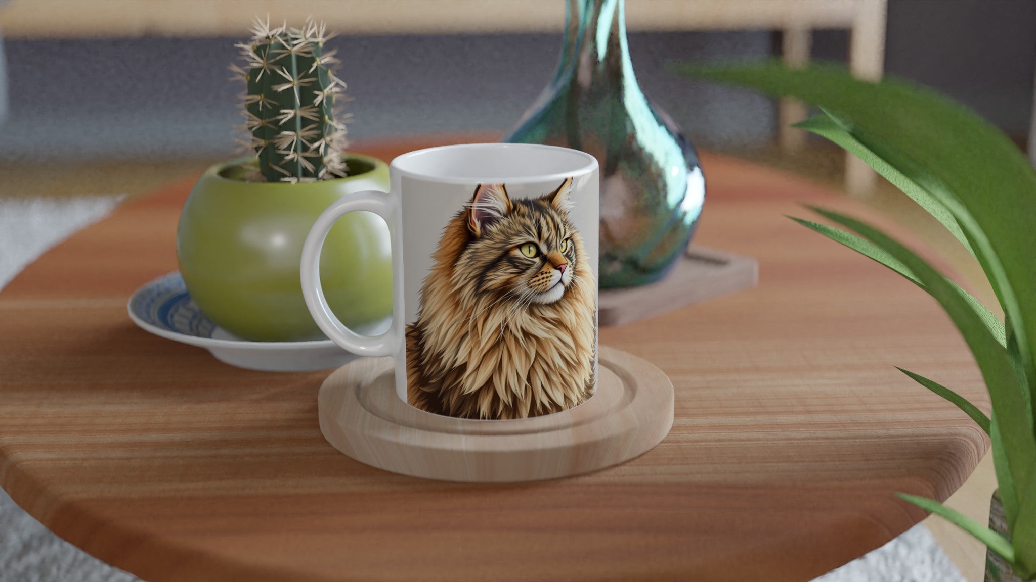 Maine Coon Majestic Mug — detail view | Wild Thread Co