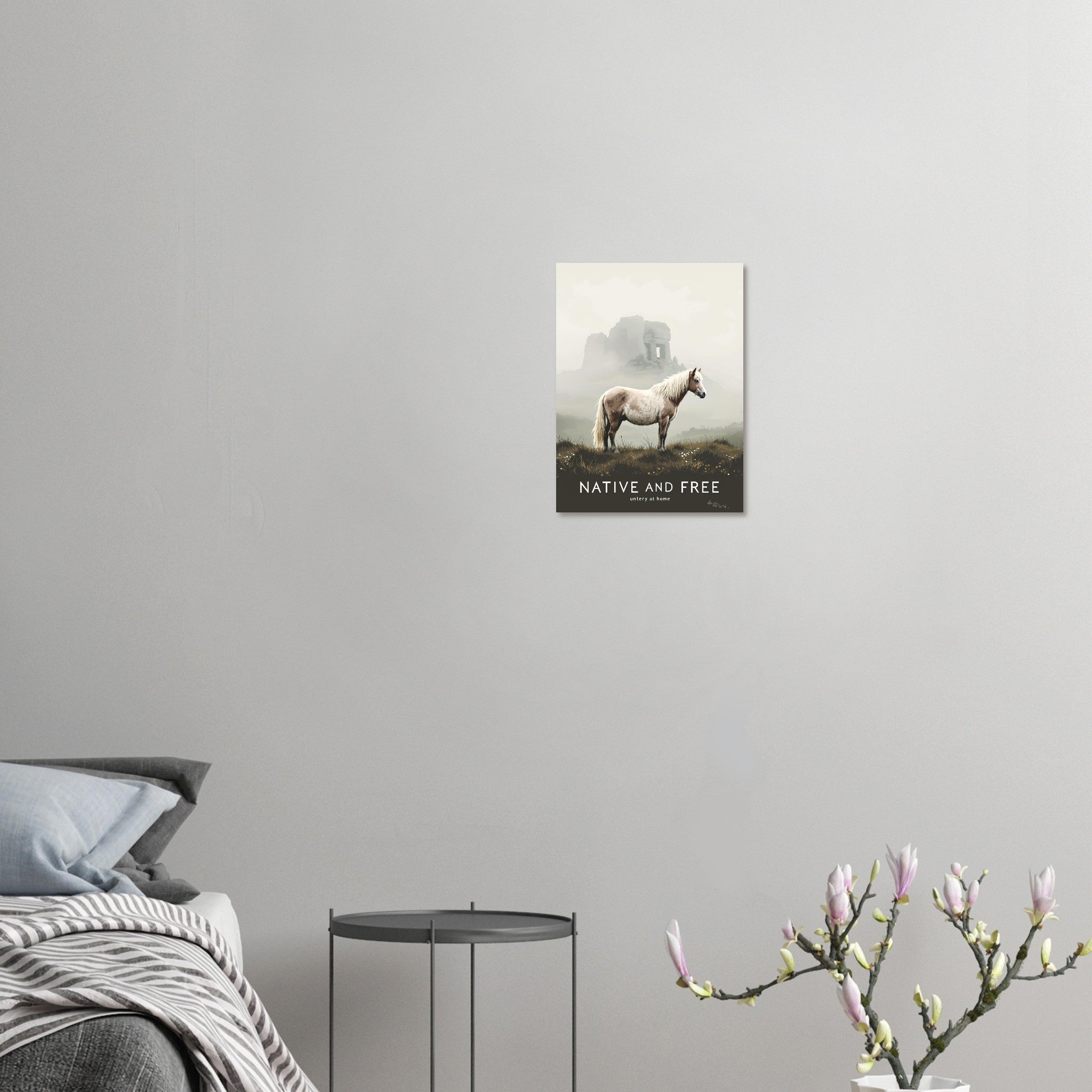 Dartmoor Pony Mist A1 Art Print Art Print — detail view | Wild Thread Co