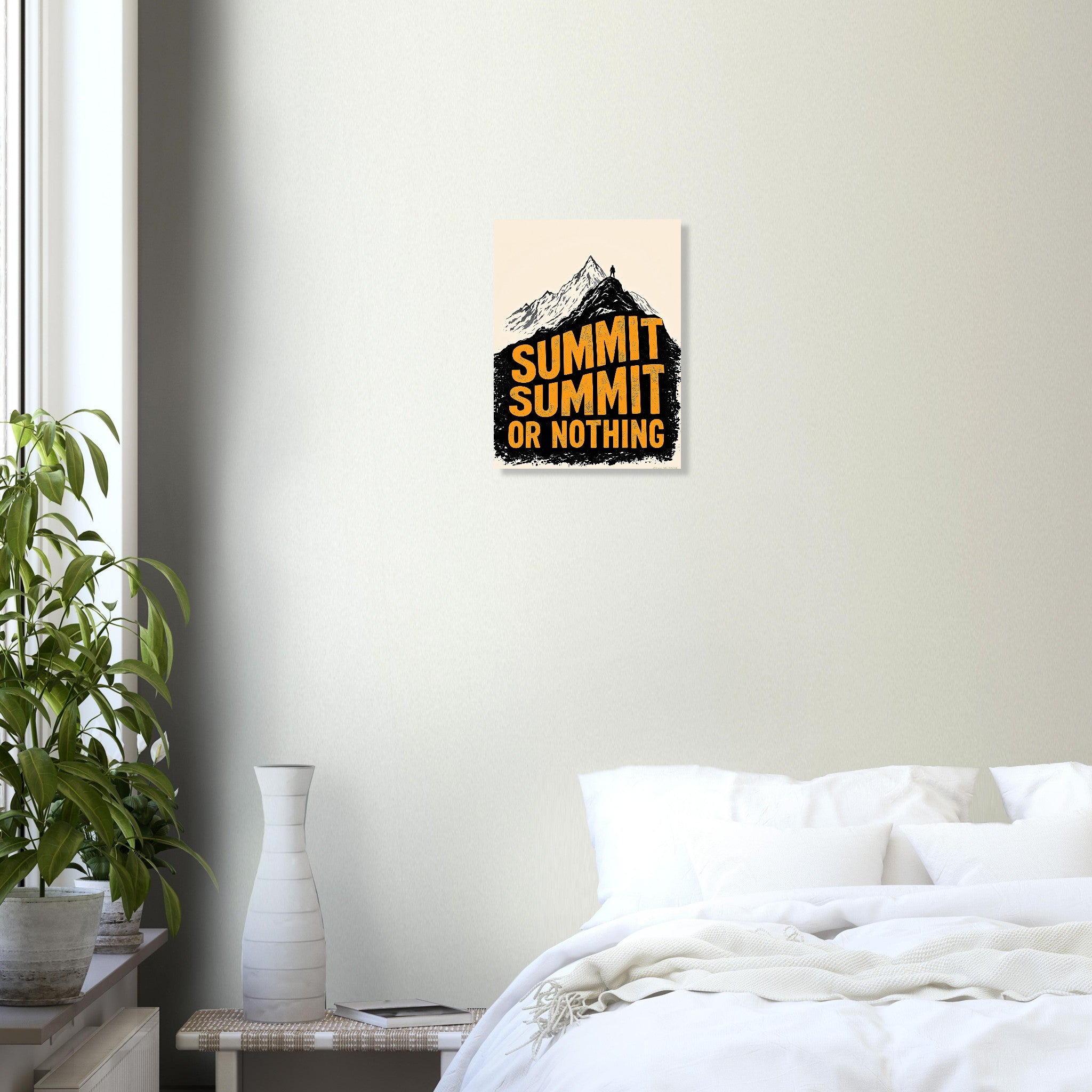 Summit or Nothing Mountain Art Print Art Print — detail view | Wild Thread Co