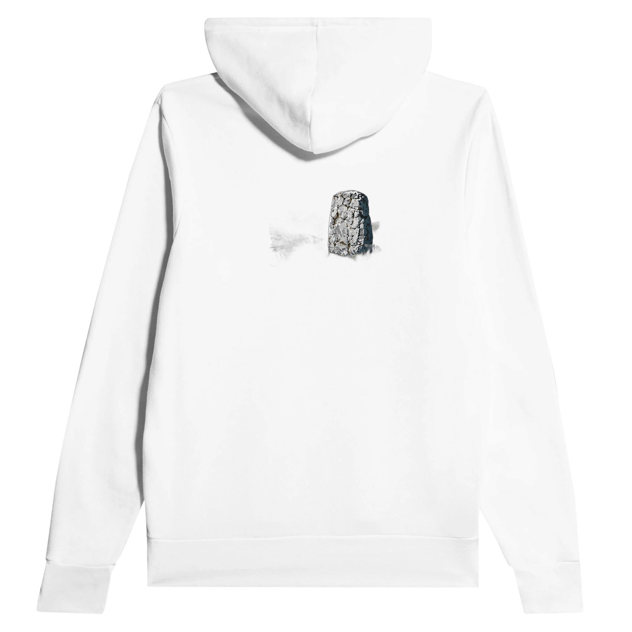 Peak District Gritstone Millstone Hoodie — detail view | Wild Thread Co