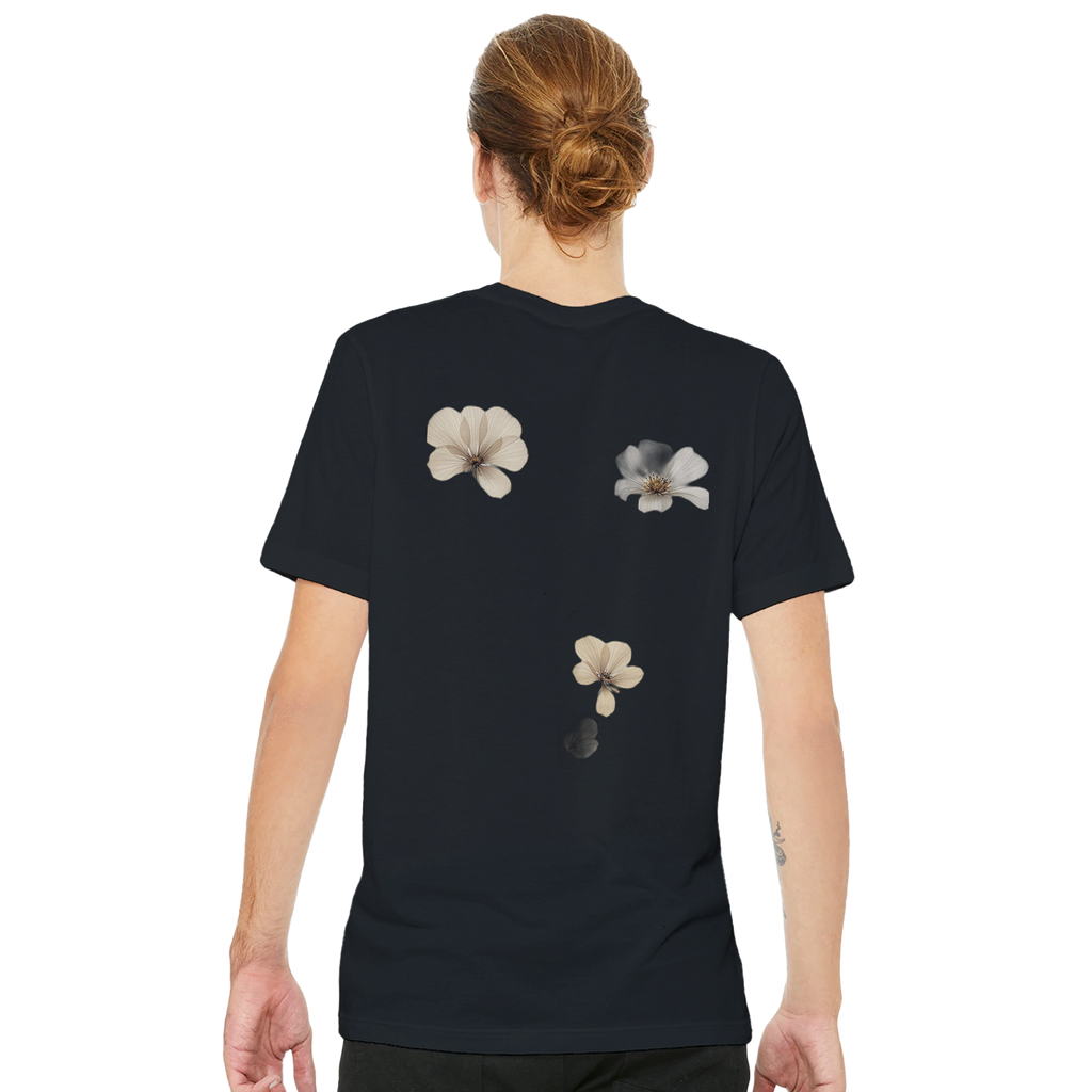 Dark Academia Pressed Flowers Victorian T-Shirt — detail view | Wild Thread Co