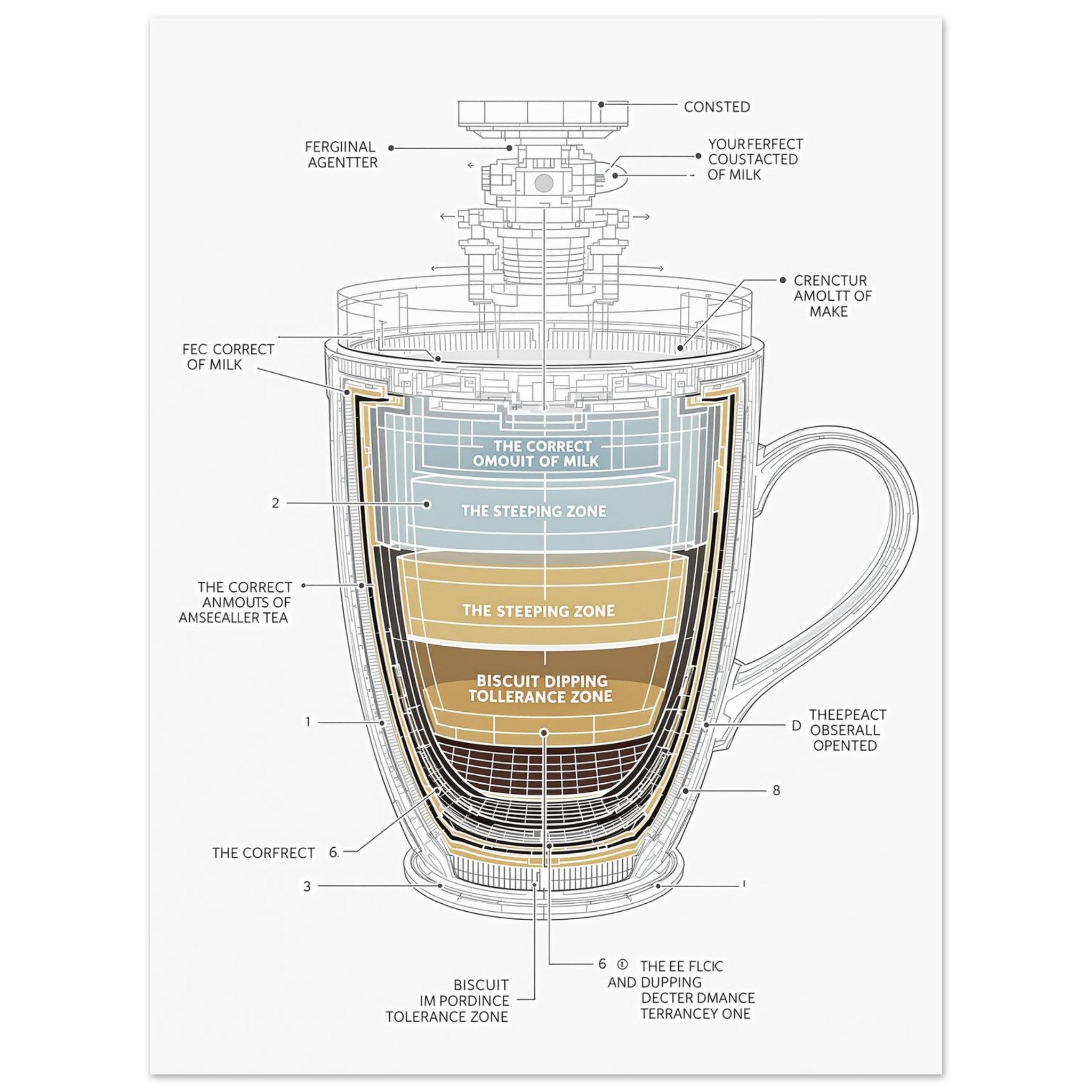 Tea Engineering Cross-Section Art Print Art Print — detail view | Wild Thread Co
