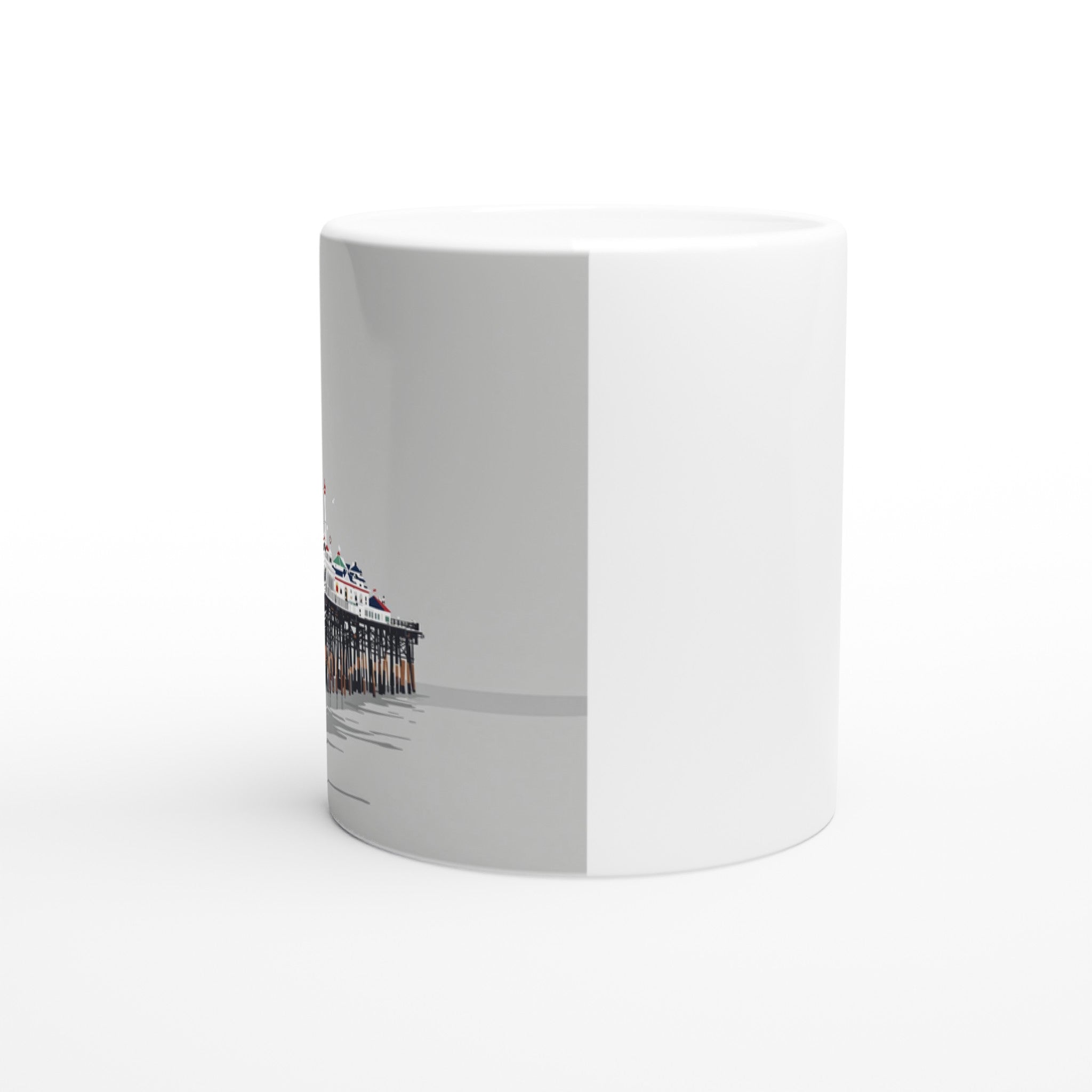 Victorian Seaside Pier Mug — detail view | Wild Thread Co