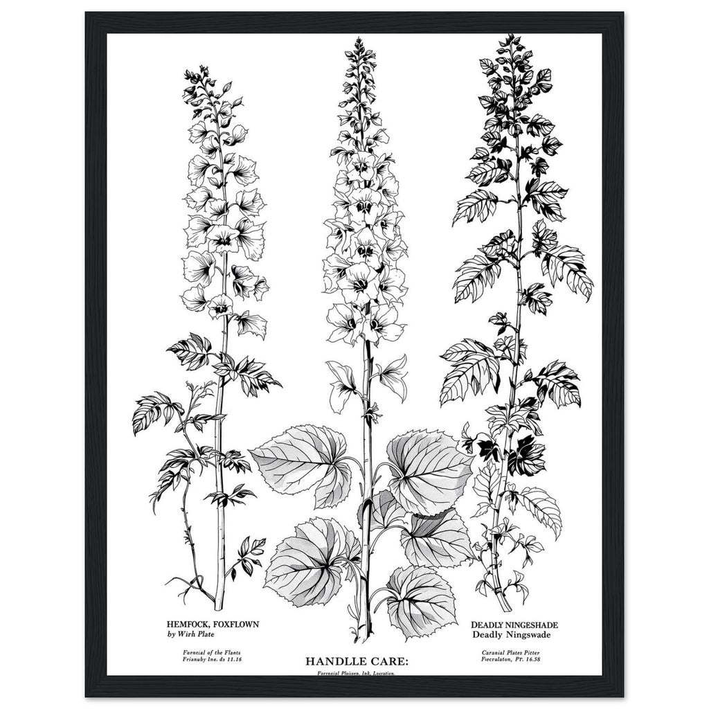 Victorian Botanical Poisonous Plants Framed Print Wall Art Ready to Hang UK — Framed Art Print | Wild Thread Co UK