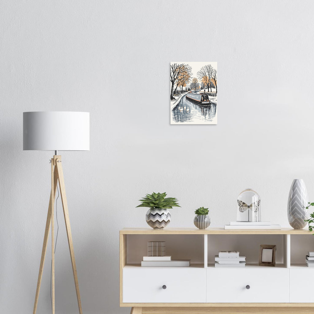 Slow Down Narrowboat Canal Art Art Print — Art Print | Wild Thread Co UK