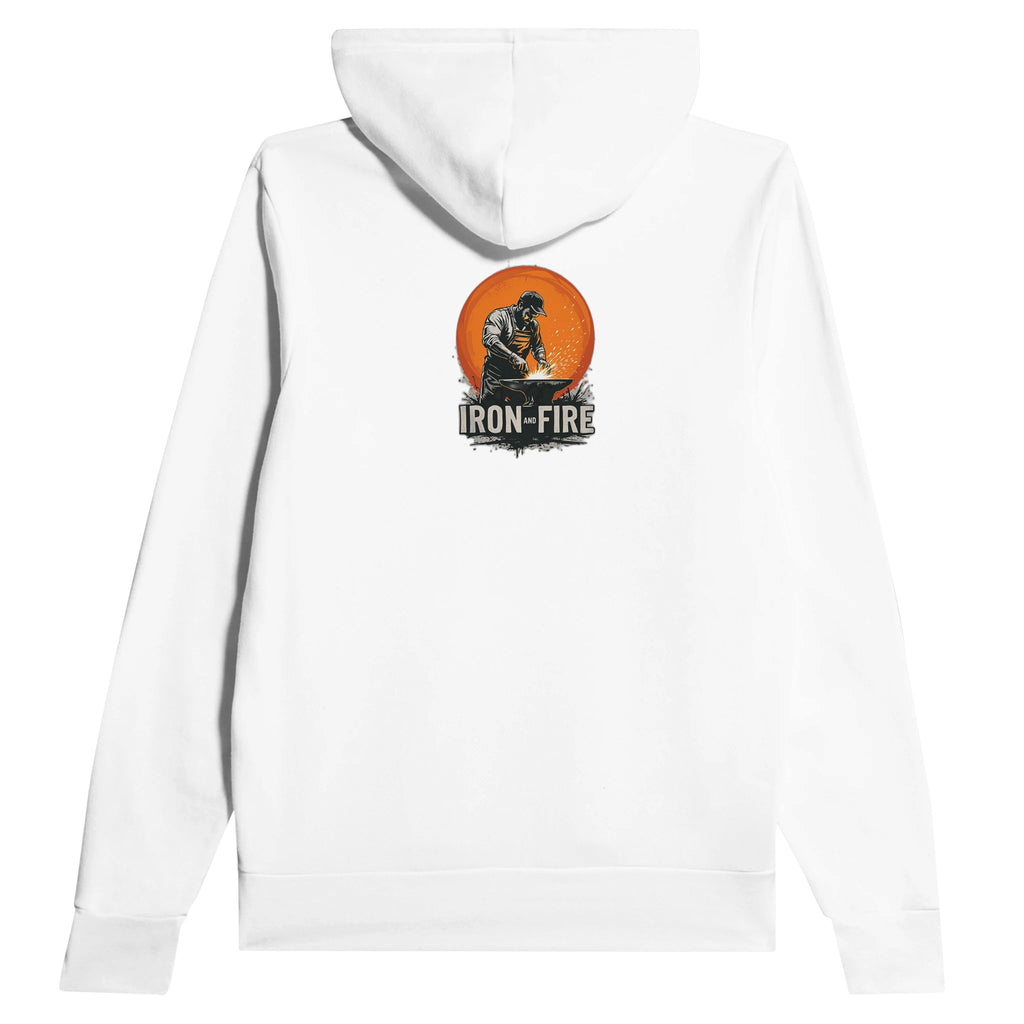 Blacksmith Forge Sparks Hoodie — detail view | Wild Thread Co