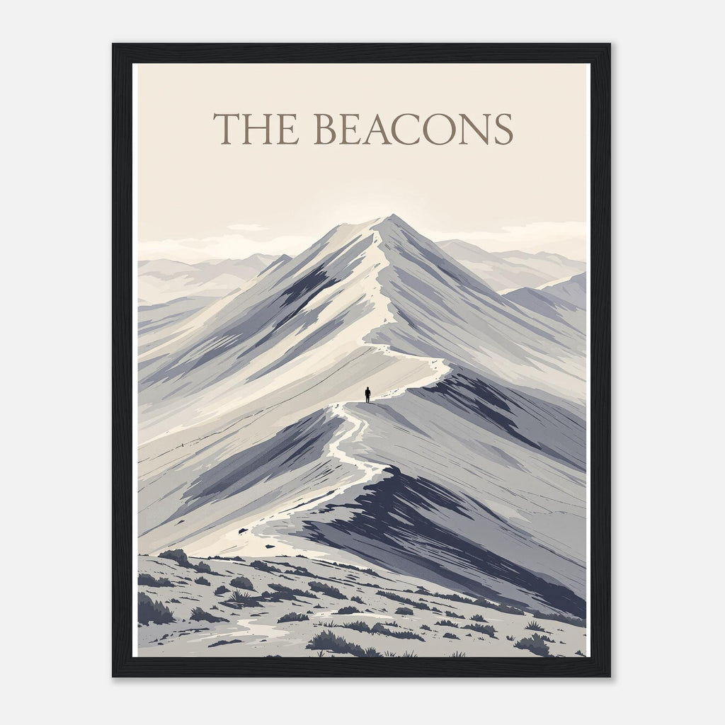 Brecon Beacons Pen Y Fan Ridgeline Framed Art Print — detail view | Wild Thread Co