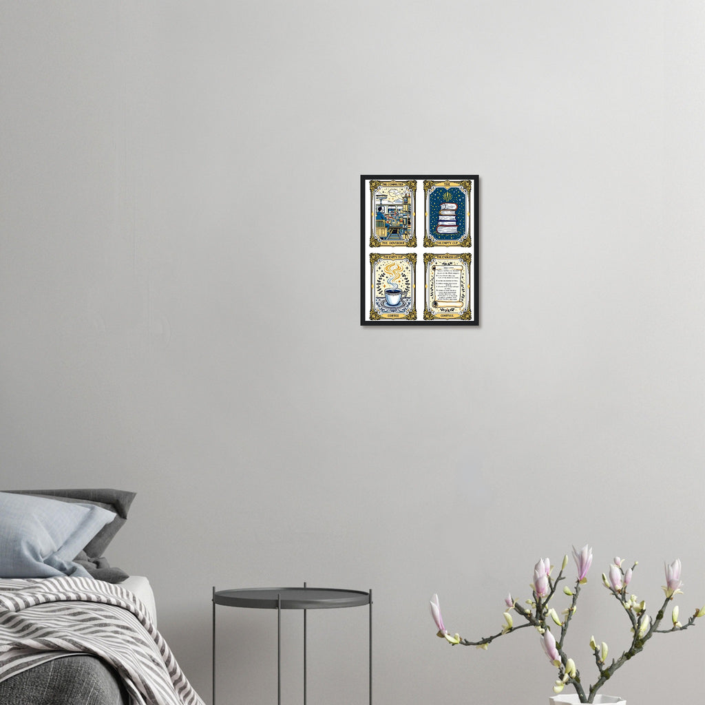 Dark Academia Tarot Cards Framed Print Wall Art Ready to Hang UK — Framed Art Print | Wild Thread Co UK