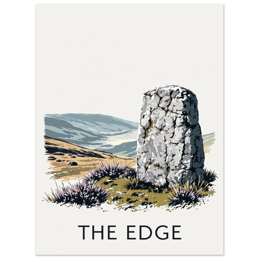 Peak District Gritstone Millstone Art Print Art Print — detail view | Wild Thread Co