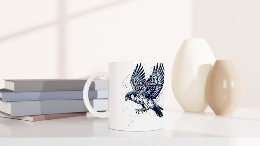Peregrine Dive Mug — detail view | Wild Thread Co