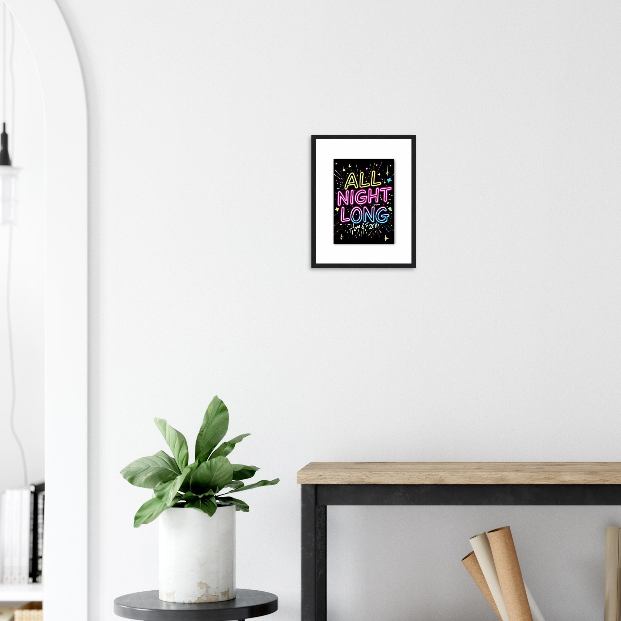 Y2k Rave Culture Framed Art Print — detail view | Wild Thread Co