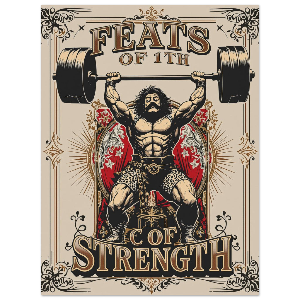 Victorian Circus Strongman Art Print Art Print — detail view | Wild Thread Co