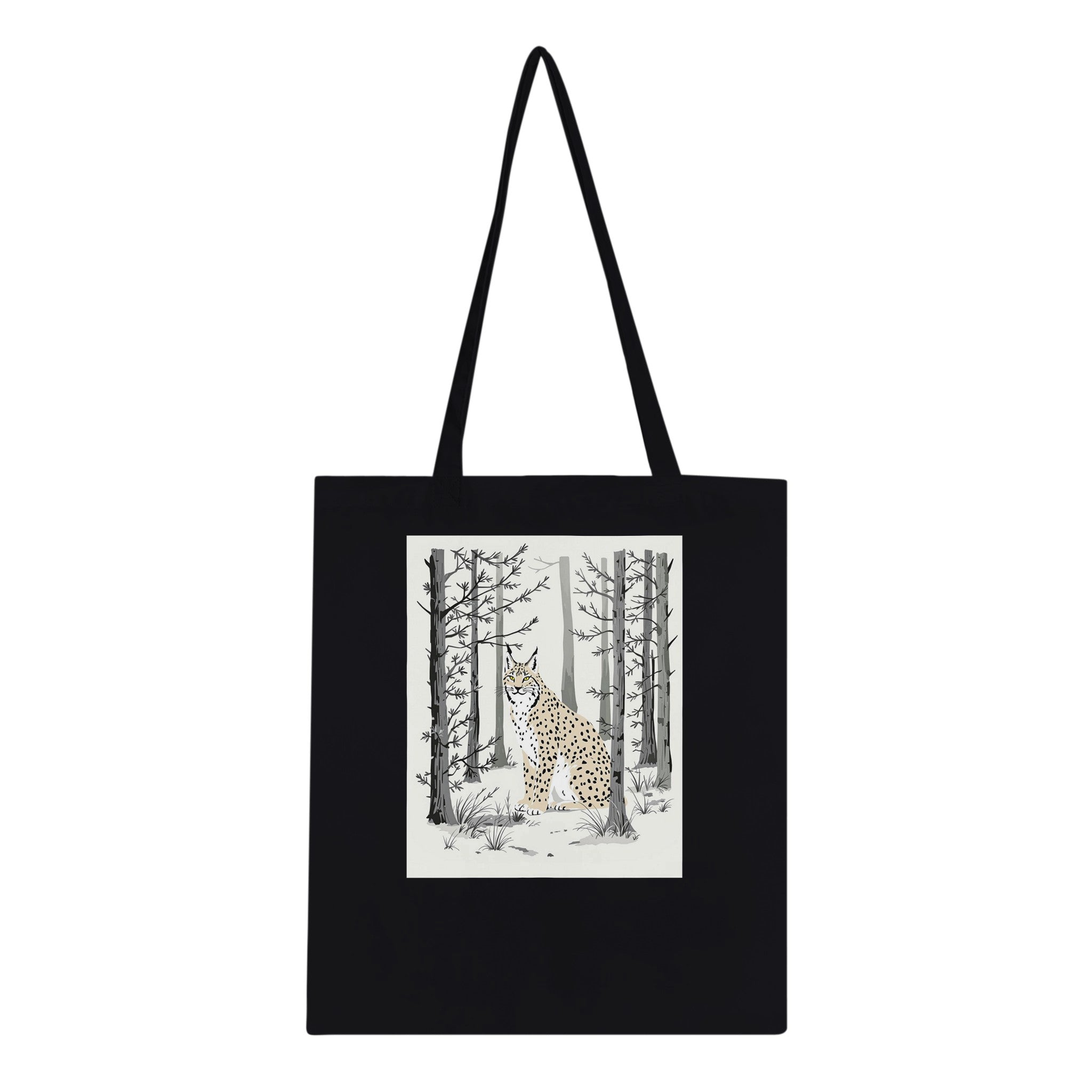 Lynx Scottish Pine Forest Ghost Tote Bag Cotton Shopper UK — Tote Bag | Wild Thread Co