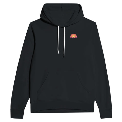 Alpenglow Sunrise Mountain First Light Hoodie — detail view | Wild Thread Co