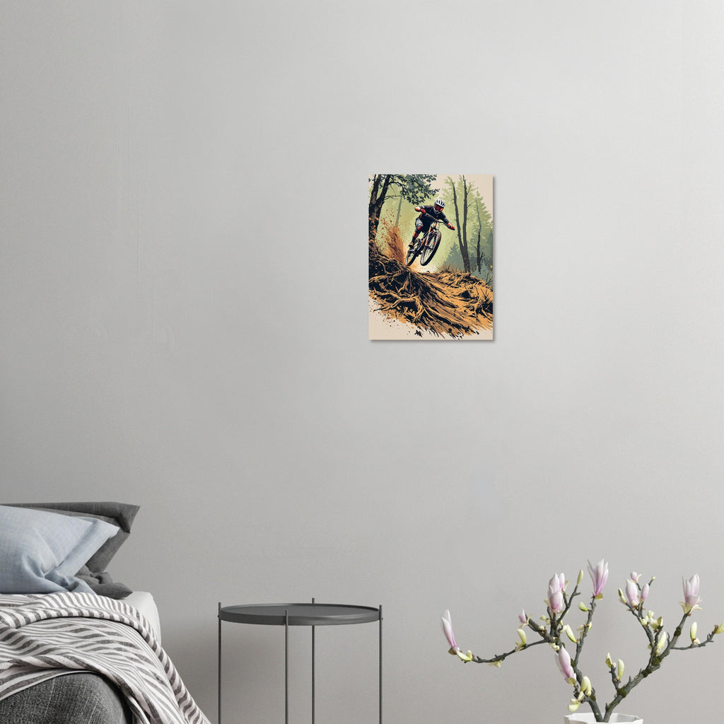 Mountain Bike Trail Descent MTB Gift Art Print Art Print — detail view | Wild Thread Co