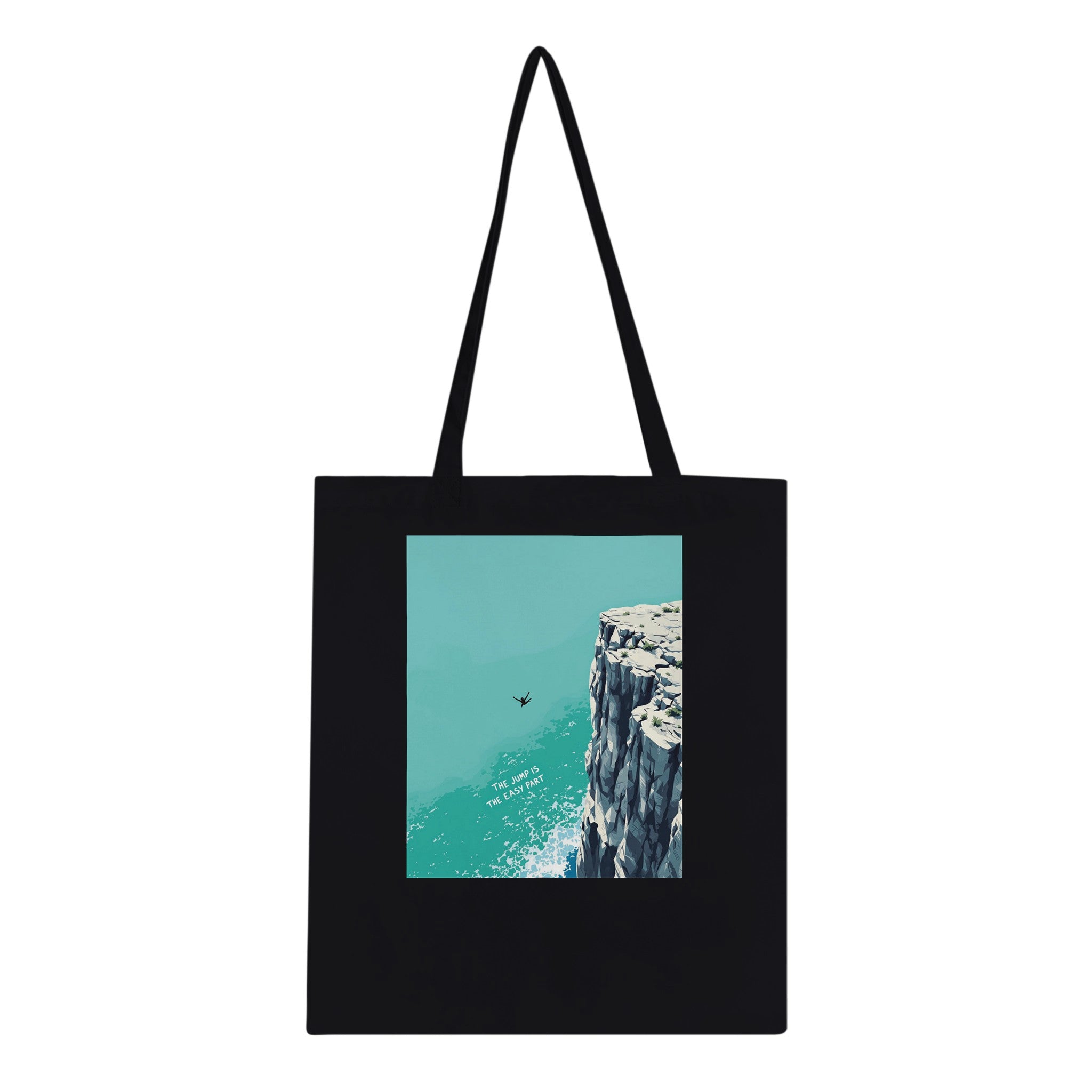 Coasteering Cliff Jump Tote Bag — detail view | Wild Thread Co