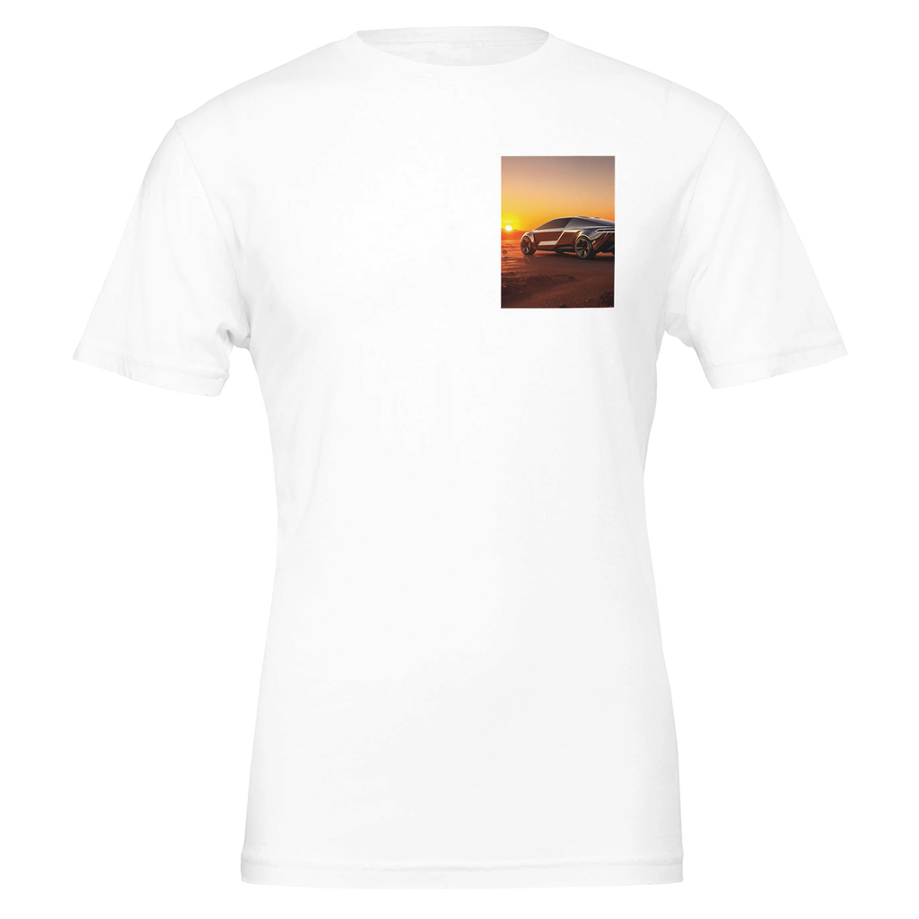 Tesla Cybertruck Mars UK Gift T-Shirt — detail view | Wild Thread Co