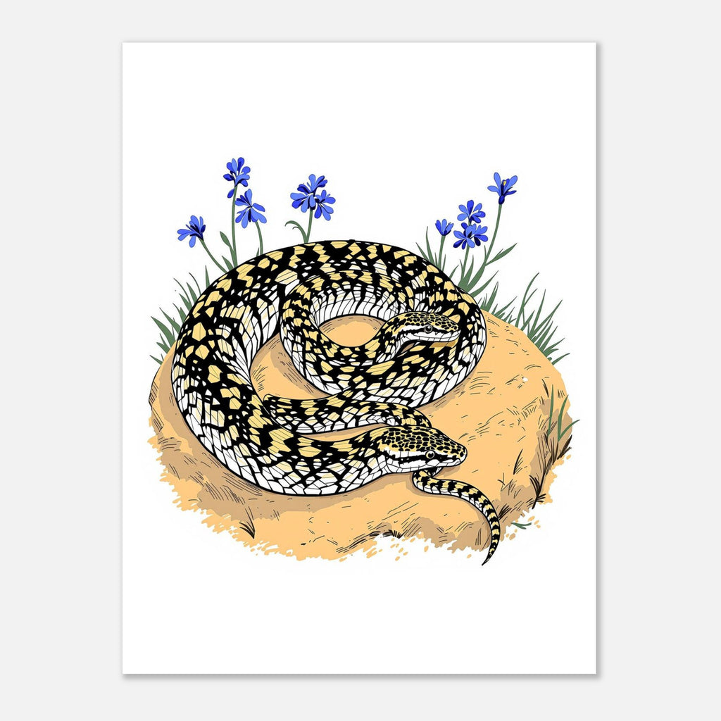 Adder Snake British Reptile Art Art Print Art Print — detail view | Wild Thread Co