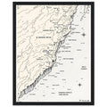 Gorpcore Coastal Walking Framed Print Wall Art Ready to Hang UK Framed Art Print — detail view | Wild Thread Co