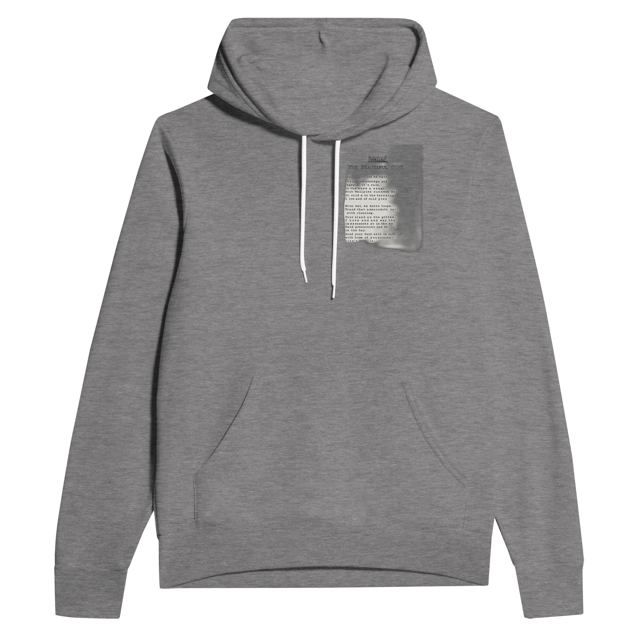 Retro Football Terrace Poetry Hoodie — detail view | Wild Thread Co