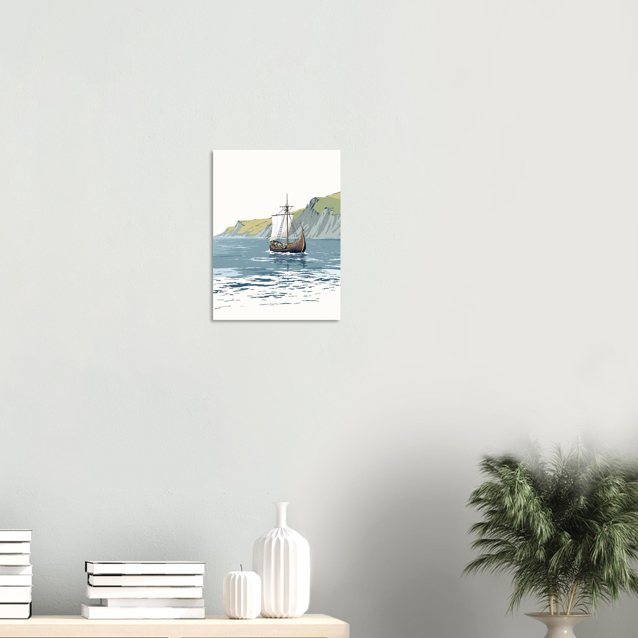Viking Longship Art Art Print Art Print — detail view | Wild Thread Co