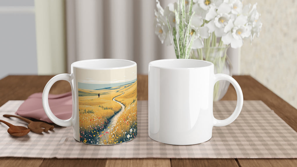 Chalk Downland South Downs Walker Mug Coffee Tea Ceramic 11oz — Mug | Wild Thread Co
